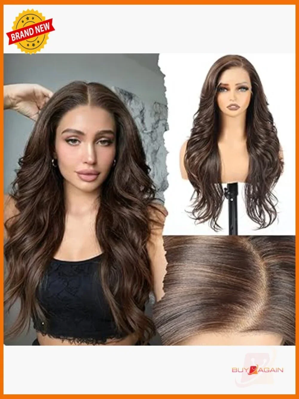 26 Inch Lace Front Wig 13x4 HD Lace Glueless Pre-Plucked Hairline Layered Wave